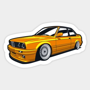 Orange E30 Classic Coupe Sticker